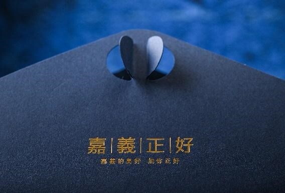 沉穩內斂的藍底與燙金字體搭配