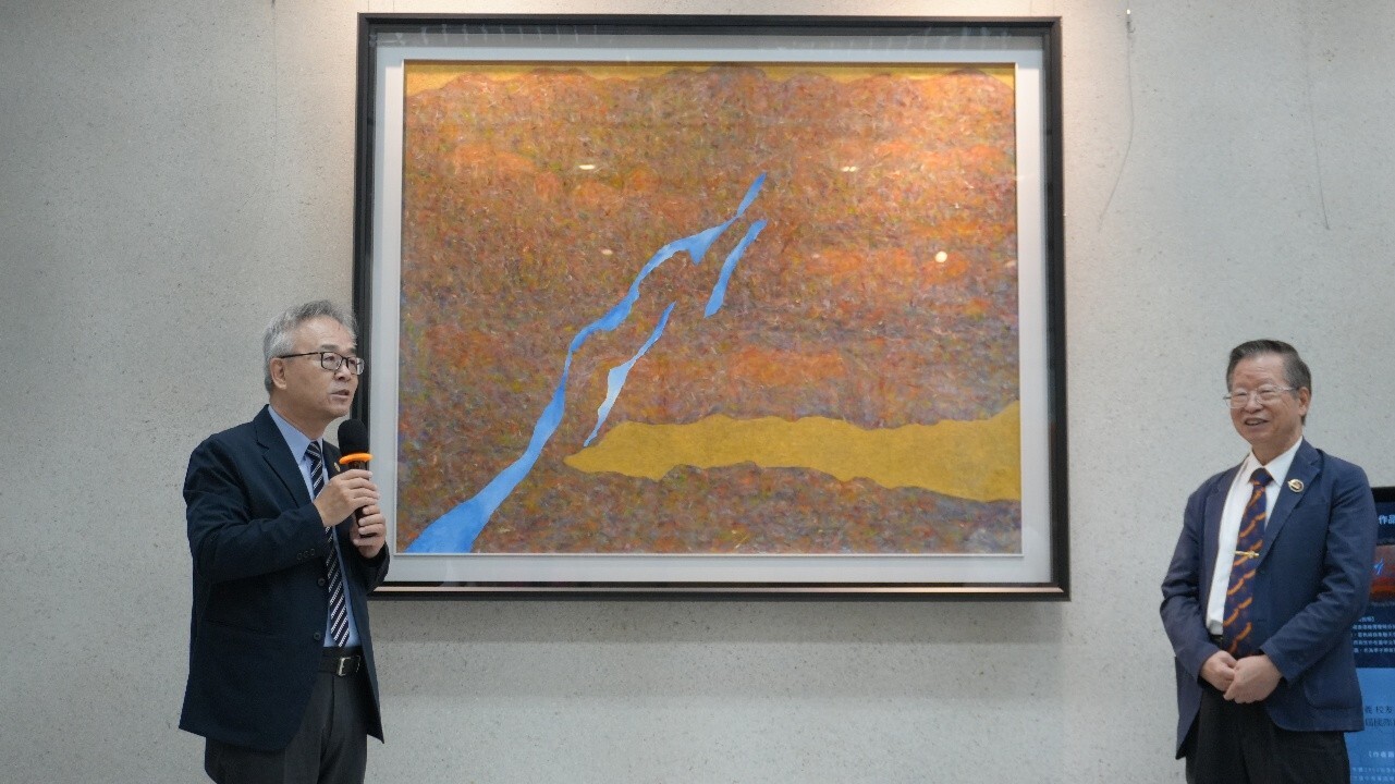 「貓羅溪的牛群」畫作與您在圖書館一樓校史室相見 「貓羅溪的牛群」畫作與您在圖書館一樓校史室相見